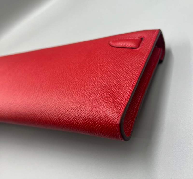 Hermes kelly cut 紅色 銀扣 Epsom 國旗紅-19