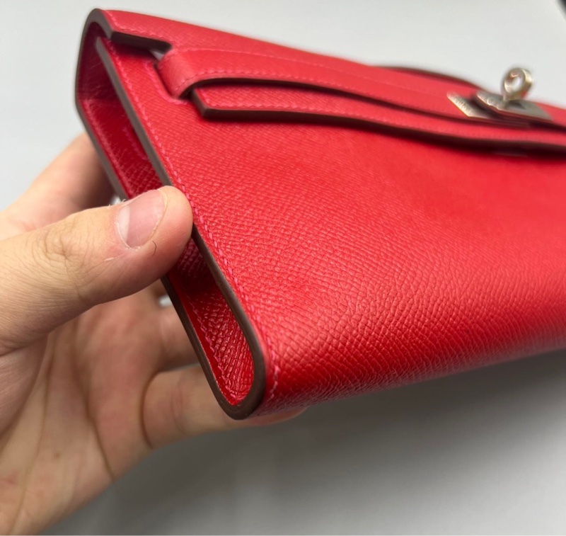Hermes kelly cut 紅色 銀扣 Epsom 國旗紅-21