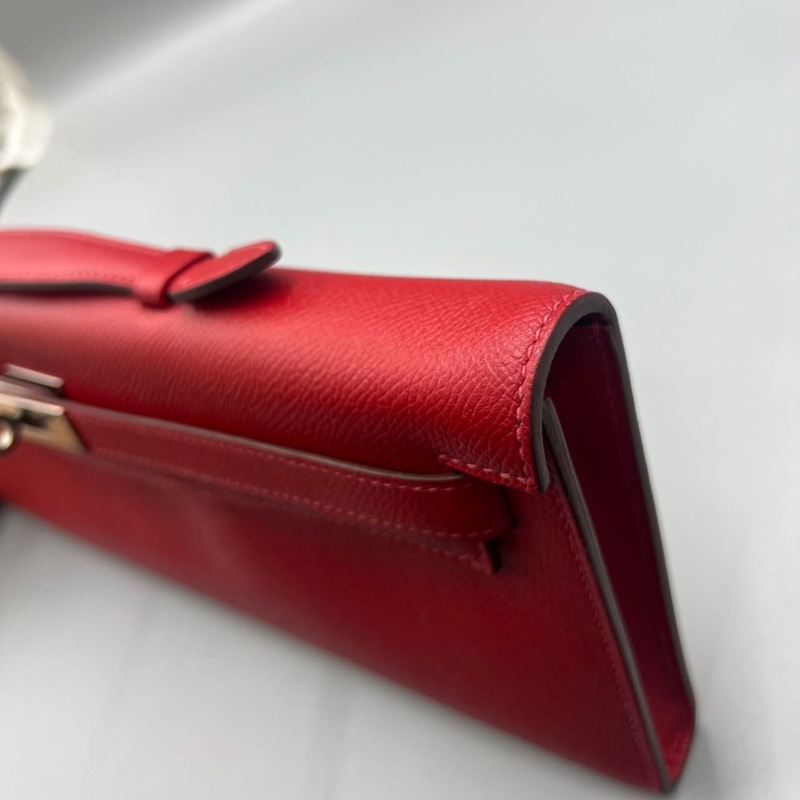 Hermes kelly cut 紅色 銀扣 Epsom 國旗紅-22