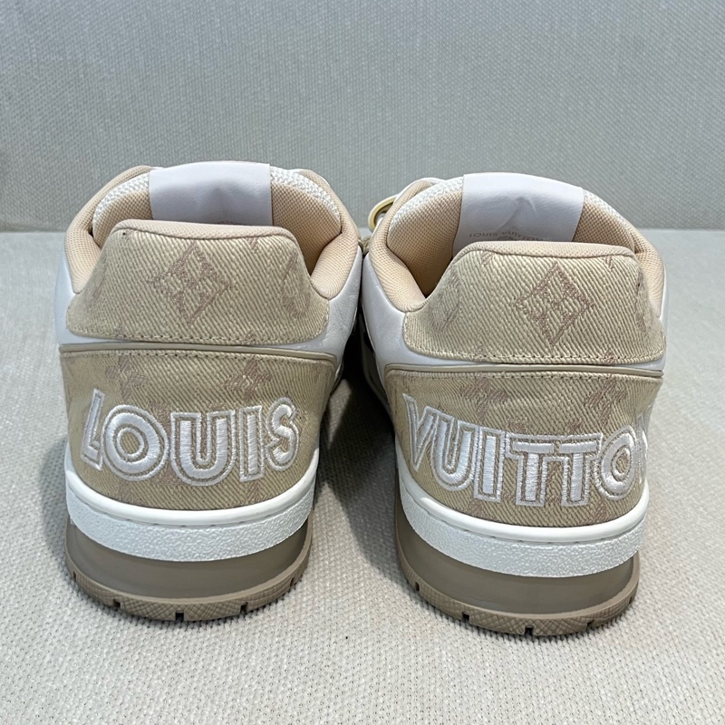 LV路易威登 Trainer系列  卡其色魔術貼 男款 牛皮 41碼-4