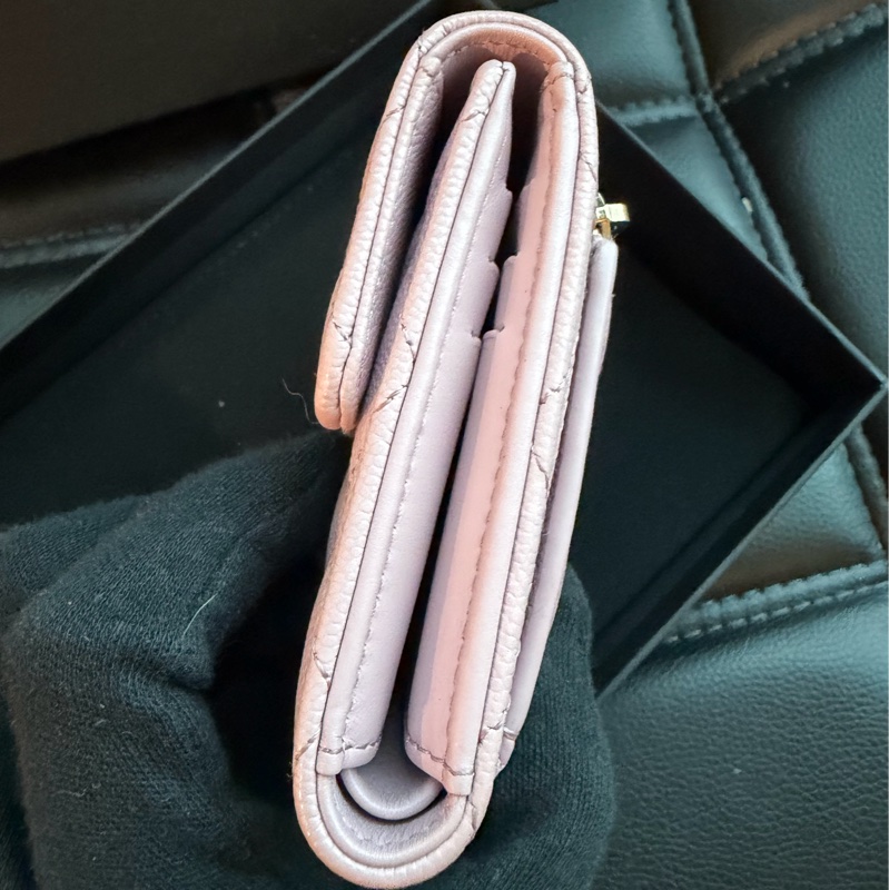 Chanel 櫻花粉三折短夾🌸超級漂亮！可遇不可求 錢包-3