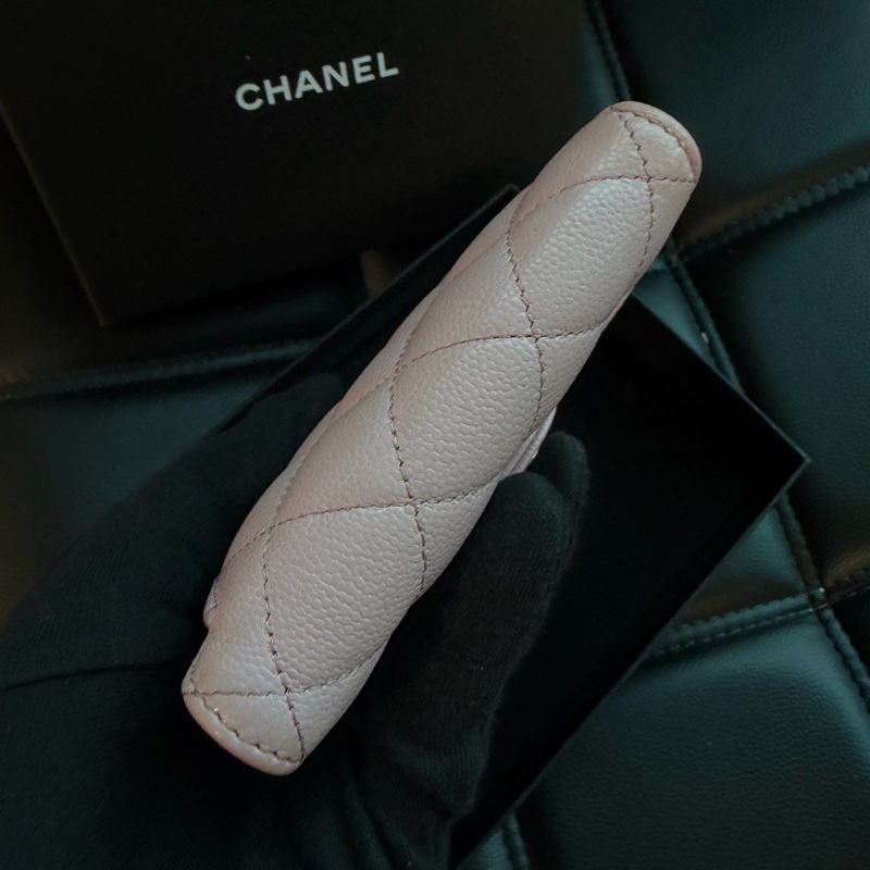 Chanel 櫻花粉三折短夾🌸超級漂亮！可遇不可求 錢包-6