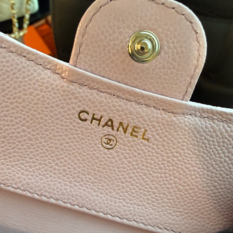 Chanel 櫻花粉三折短夾🌸超級漂亮！可遇不可求 錢包-10