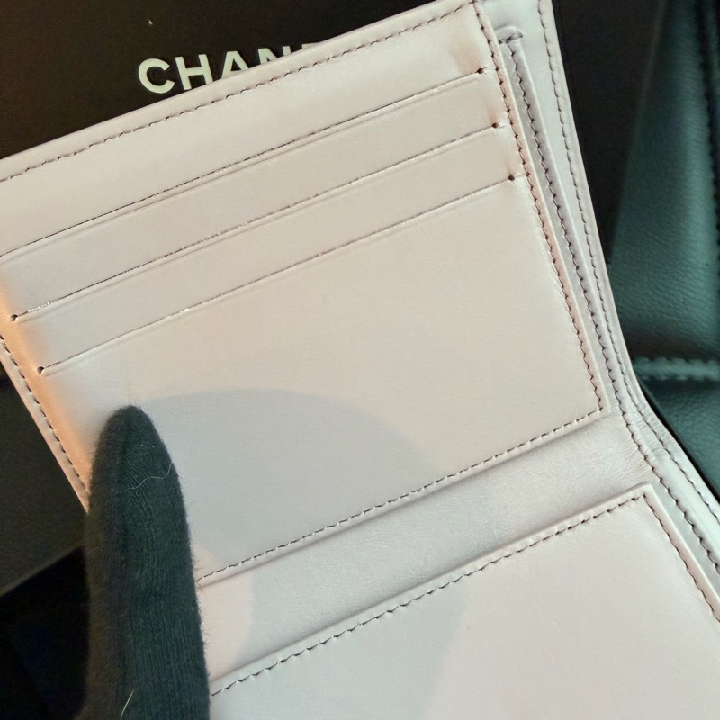 Chanel 櫻花粉三折短夾🌸超級漂亮！可遇不可求 錢包-14