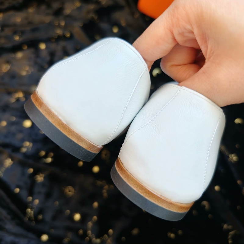 99新閒置未使用 Hermes樂福鞋愛馬仕Ancora白色37碼-4