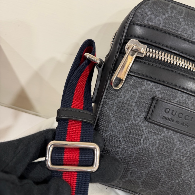 Gucci 老花黑色經典小側包 男包🖤-12