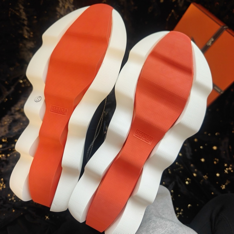 閒置未使用Hermes運動鞋愛馬仕藍色波浪底休閒鞋40.5碼-5