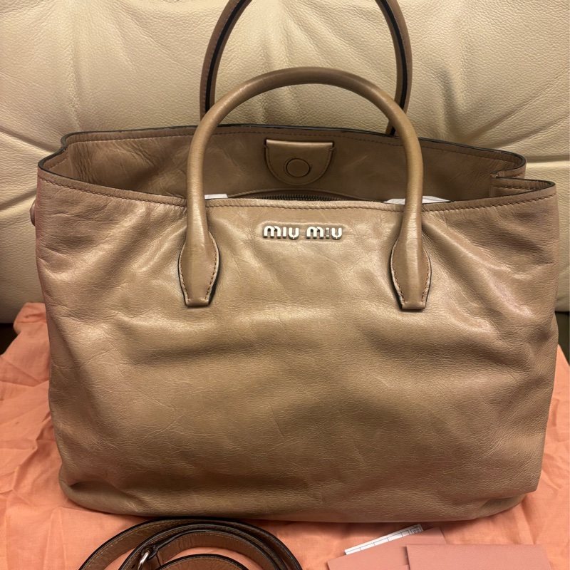 Miu Miu 手袋 油蠟皮 可手挽 側孭or crossbody-6