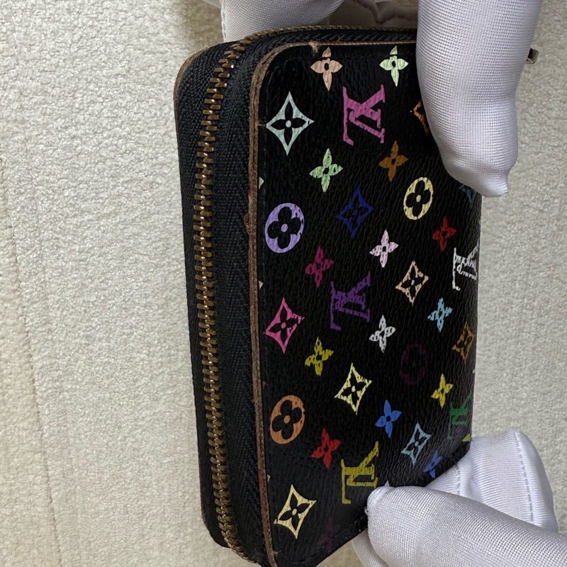 路易威登Louis Vuitton  LV限量黑三彩zippy短款卡包錢包零錢包-2