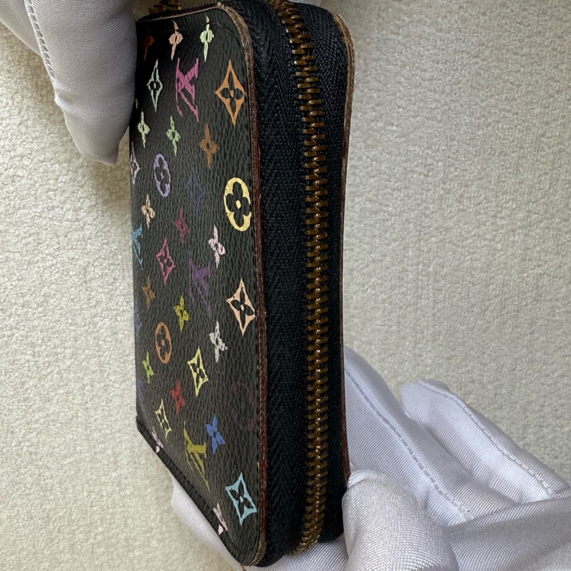 路易威登Louis Vuitton  LV限量黑三彩zippy短款卡包錢包零錢包-3