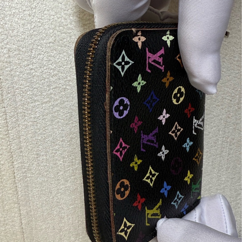 路易威登Louis Vuitton  LV限量黑三彩zippy短款卡包錢包零錢包-9