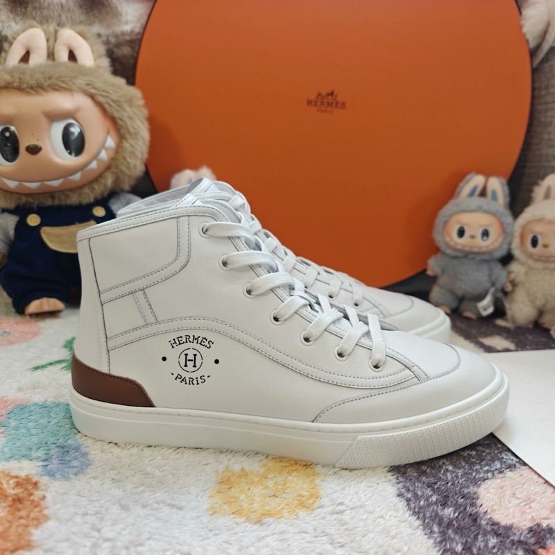 Hermes休閒鞋愛馬仕白色Get Up高幫休閒板鞋 42碼-1