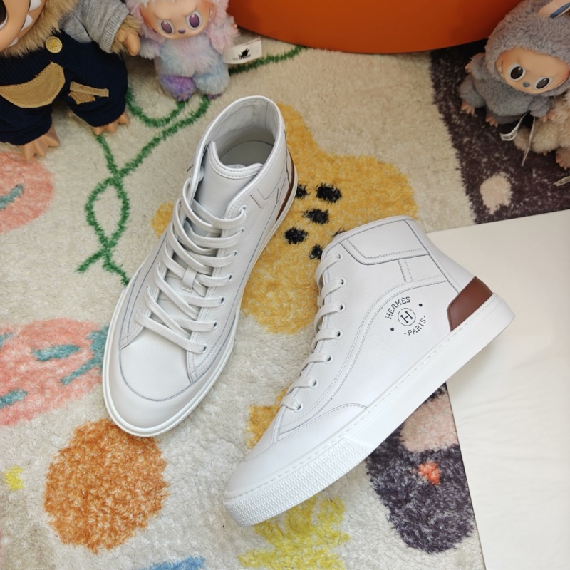 Hermes休閒鞋愛馬仕白色Get Up高幫休閒板鞋 42碼-2