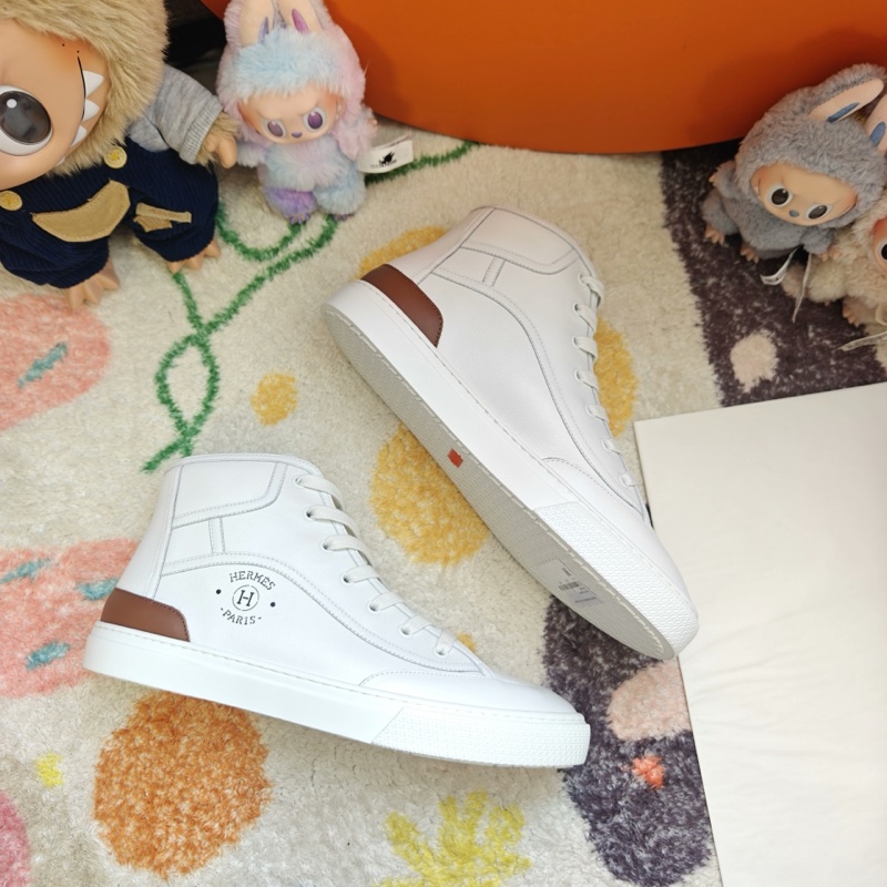 Hermes休閒鞋愛馬仕白色Get Up高幫休閒板鞋 42碼-5