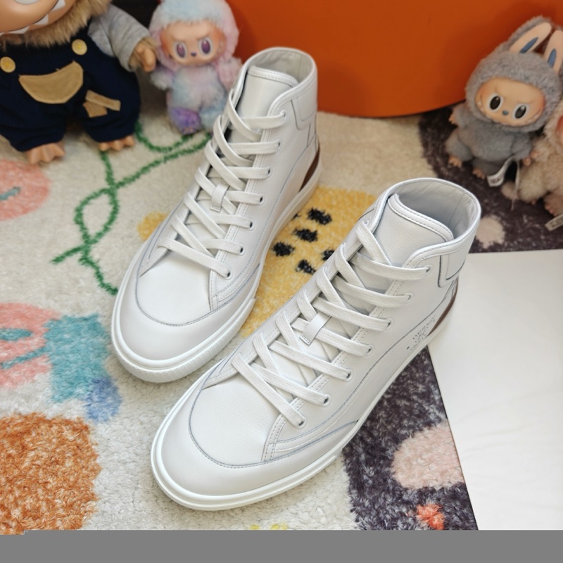 Hermes休閒鞋愛馬仕白色Get Up高幫休閒板鞋 42碼-7