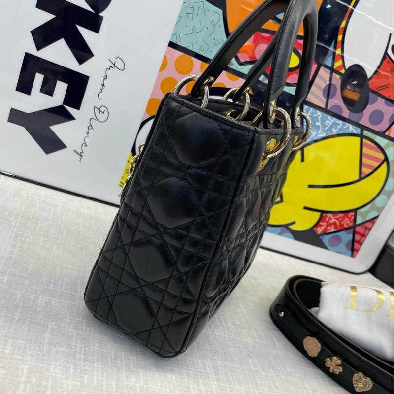 【97新✨ 全網最低價！】Dior 戴妃黑金保值款 四格（下單前先詢問庫存❗️）-4