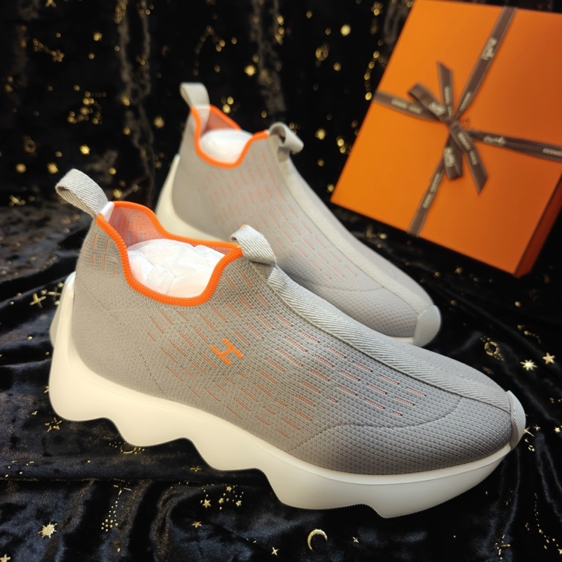 Hermes運動鞋愛馬仕Eclair灰色針織波浪底運動鞋 38碼-0