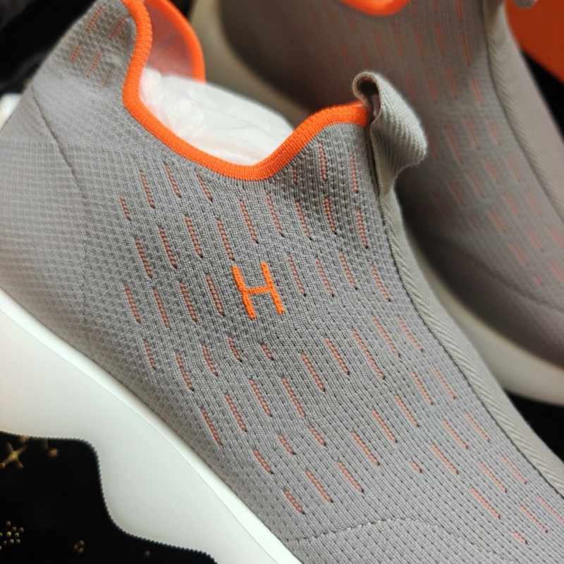 Hermes運動鞋愛馬仕Eclair灰色針織波浪底運動鞋 38碼-2