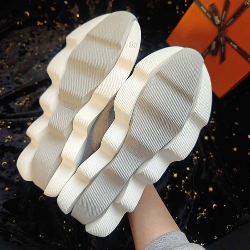 Hermes運動鞋愛馬仕Eclair灰色針織波浪底運動鞋 38碼-6