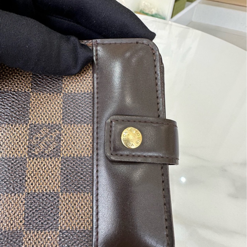 Lv路易威登  棕棋盤短款錢包卡包R20240   14x 18 cm-3