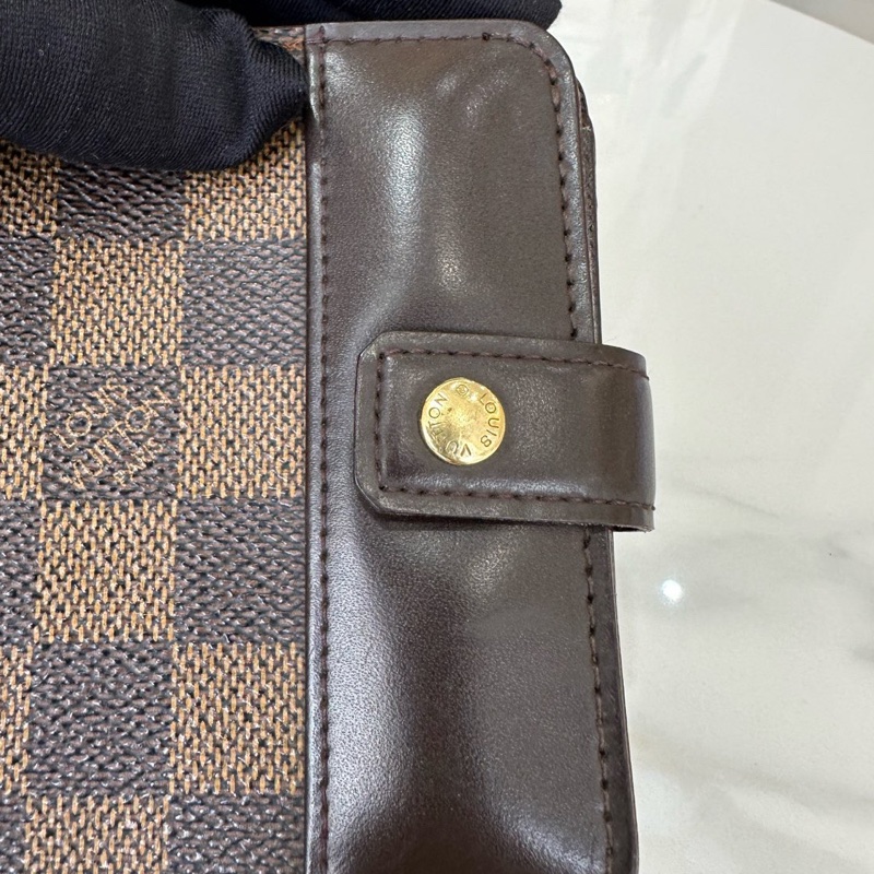 Lv路易威登  棕棋盤短款錢包卡包R20240   14x 18 cm-8