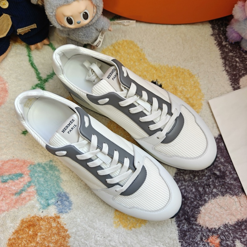 Hermes運動鞋愛馬仕Escape白灰拼色休閒鞋 41碼-2