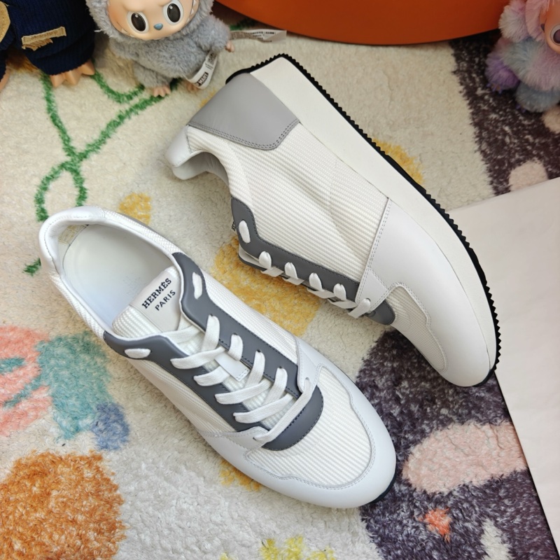 Hermes運動鞋愛馬仕Escape白灰拼色休閒鞋 41碼-3