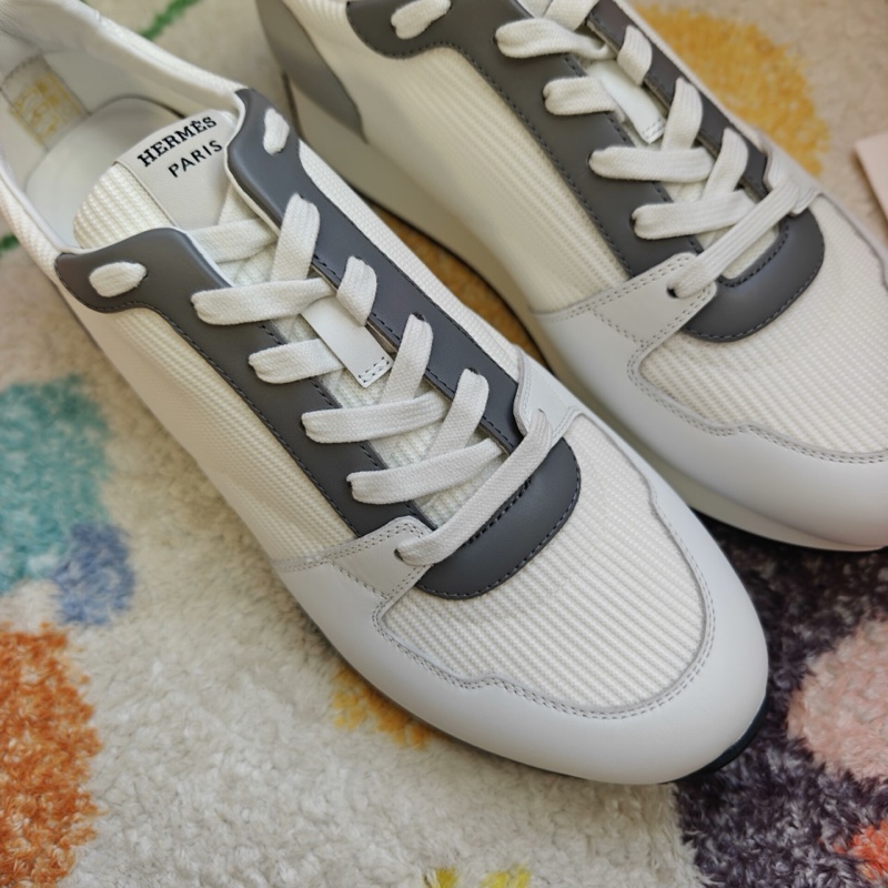 Hermes運動鞋愛馬仕Escape白灰拼色休閒鞋 41碼-4