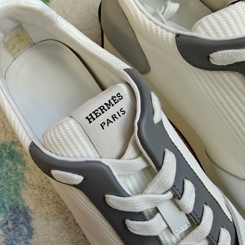 Hermes運動鞋愛馬仕Escape白灰拼色休閒鞋 41碼-5