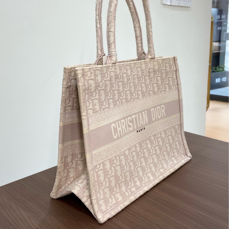 【97新✨ 全網最低價！】Dior Tote 粉色老花 中號（下單前先詢問庫存❗️）-3