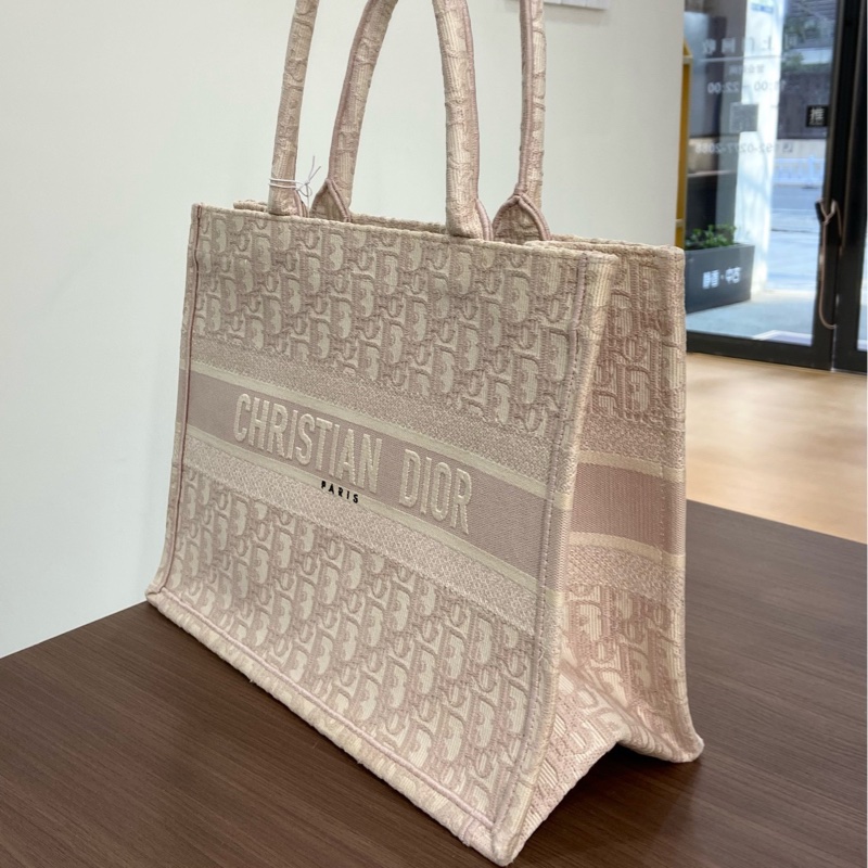 【97新✨ 全網最低價！】Dior Tote 粉色老花 中號（下單前先詢問庫存❗️）-4