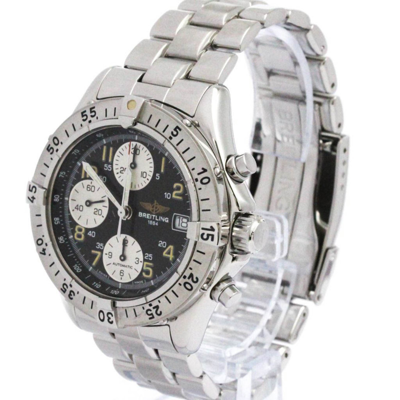 百年靈 Colt 計時碼錶精鋼自動男士腕錶 A13035.1 拋光-1