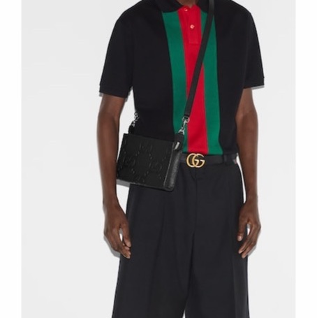 Gucci 男士 超級雙G迷你手拿包均碼碼22cm*4.5cm*15cm-5