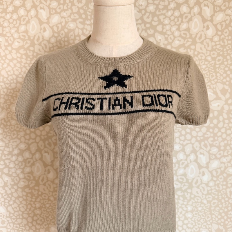 Christian Dior 經典LOGO 針織短袖 38-0
