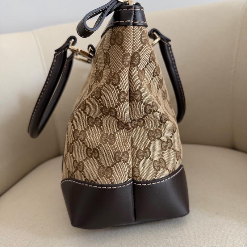 Gucci 咖色緹布肩背包-2