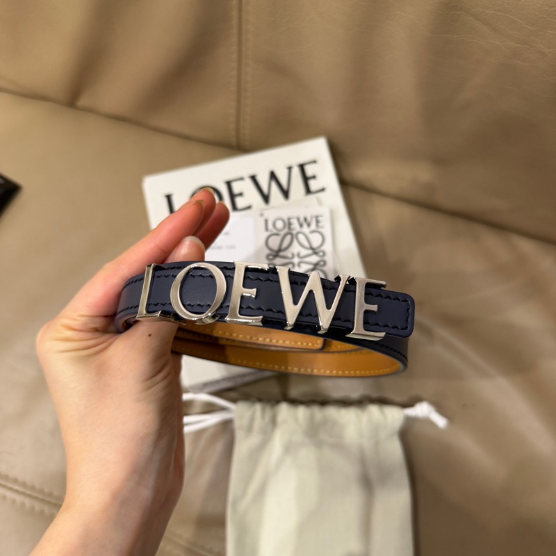 全新全配🈶今年購證❤️75碼❤️loewe #羅意威 #字母 #皮帶 #腰帶-0