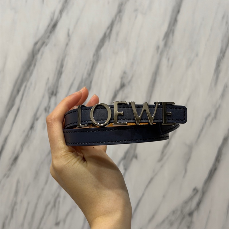 全新全配🈶今年購證❤️75碼❤️loewe #羅意威 #字母 #皮帶 #腰帶-3