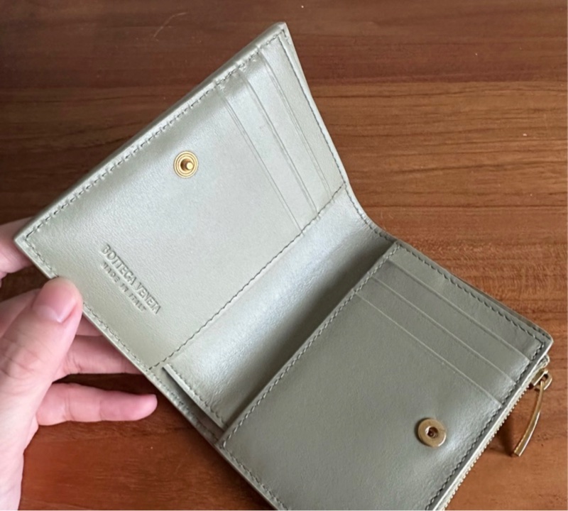 BOTTEGA VENETA 寶緹嘉 BV Small Cassette Bi-Fold 編織皮革 拉鍊 卡夾 皮夾 短夾-8