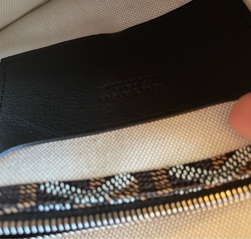 GOYARD PLUMET 經典黑信封包 LOGO AND 翻蓋扁斜背包(近全新)-6