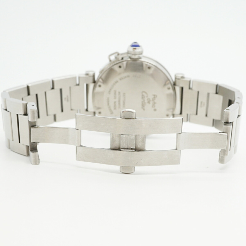 卡地亞 Pasha Seatimer W31080M7 銀色錶盤男士腕錶-3