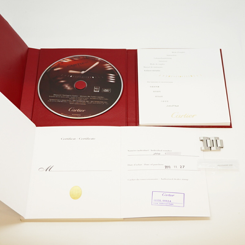 卡地亞 Pasha Seatimer W31080M7 銀色錶盤男士腕錶-9