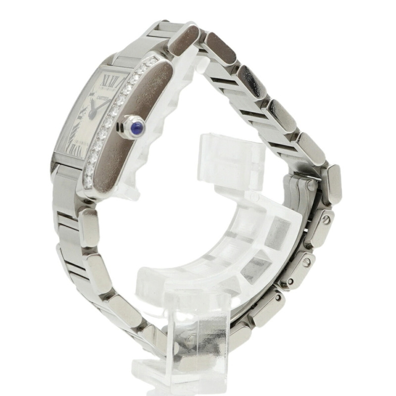 卡地亞 Tank Française SM W4TA0008 象牙色錶盤女士腕錶-1