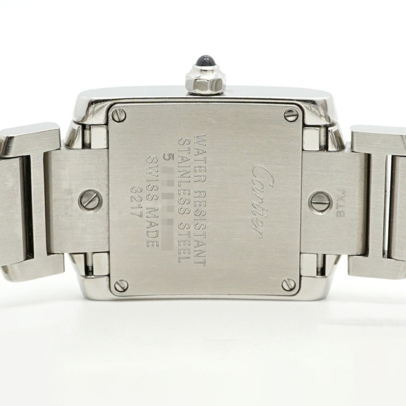 卡地亞 Tank Française SM W4TA0008 象牙色錶盤女士腕錶-4