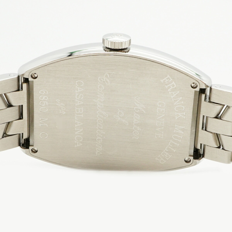 法穆蘭卡薩布蘭卡6850MC白色錶盤男士腕錶-4