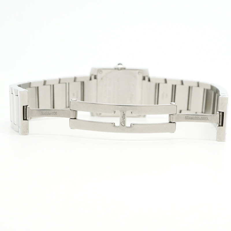 卡地亞 Tank Française SM WSTA0065 銀色錶盤女士腕錶-3