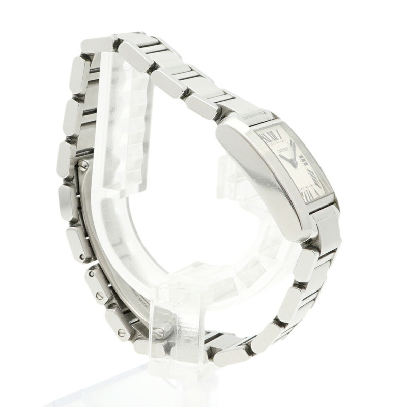 卡地亞 Tank Française SM W51008Q3 白色錶盤女錶-2