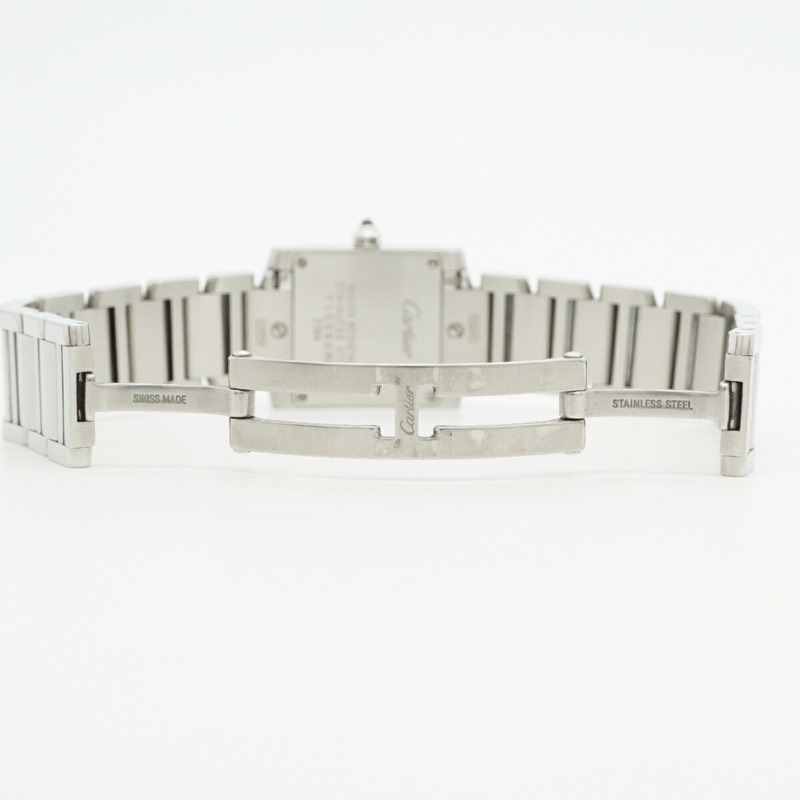 卡地亞 Tank Française SM W51008Q3 白色錶盤女錶-3