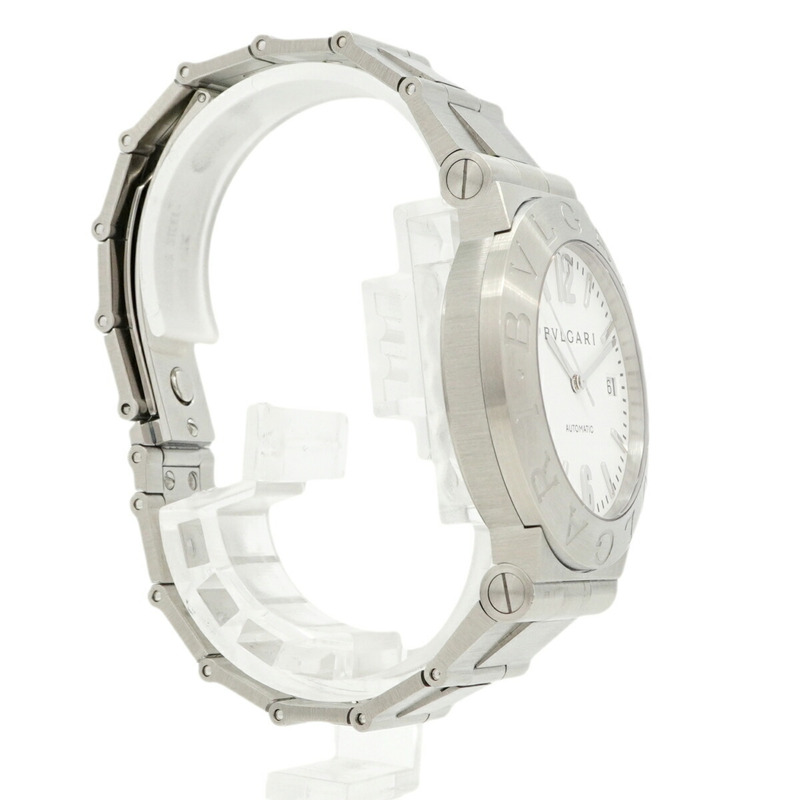 寶格麗 Diagono LCV38S 白色錶盤男士腕錶-2