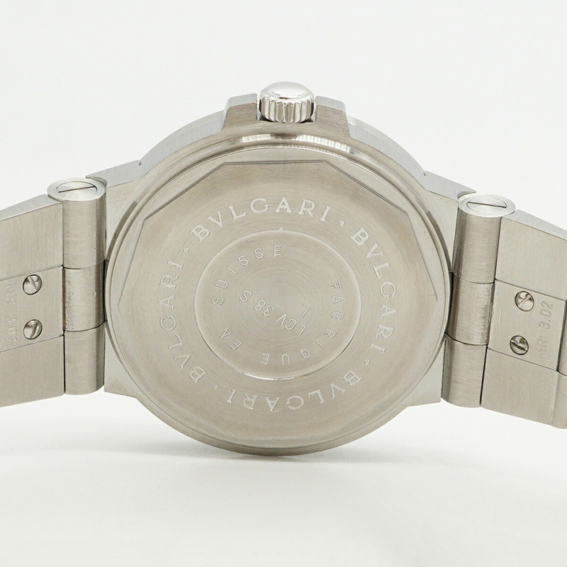 寶格麗 Diagono LCV38S 白色錶盤男士腕錶-4