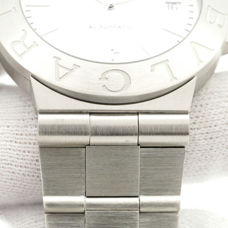 寶格麗 Diagono LCV38S 白色錶盤男士腕錶-6